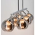 Lampa wisząca chromowana 6-punktowa ze szklanymi kloszami 2208/6 8C z serii PIRAN - Lampy Elem